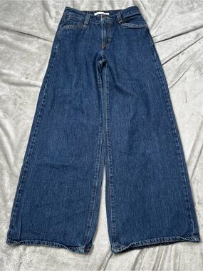Levi's 94 Baggy Wide Leg Jeans Womens 26x29 Blue Cotton Denim Skater Y2K